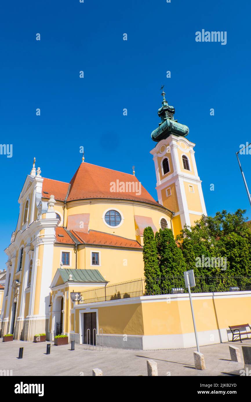 Győri Kármelhegyi Boldogasszony templom, chiesa carmelitana, Becsi kapu ter, Gyor, Ungheria Foto Stock