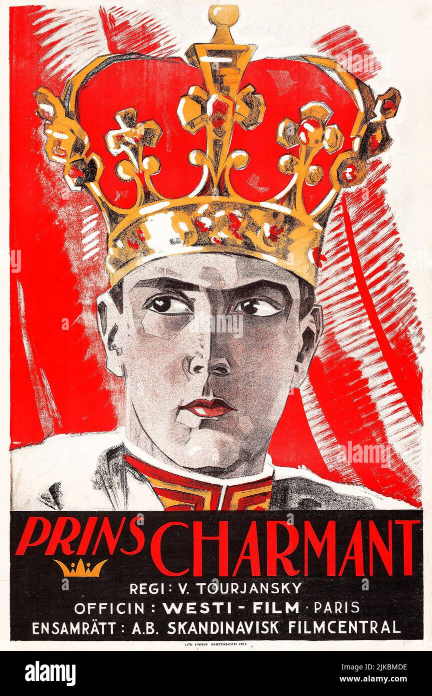 Prins Charmant - Prince Charming (Westi-Film, 1925). Poster del film svedese Foto Stock