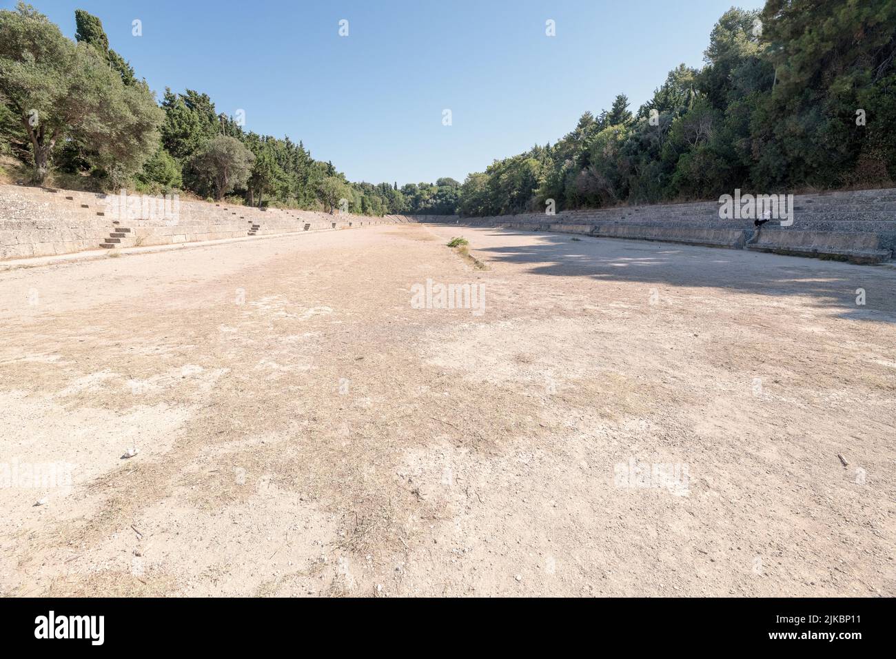 Antico stadio olimpico di Rodi, città di Rodi Foto Stock