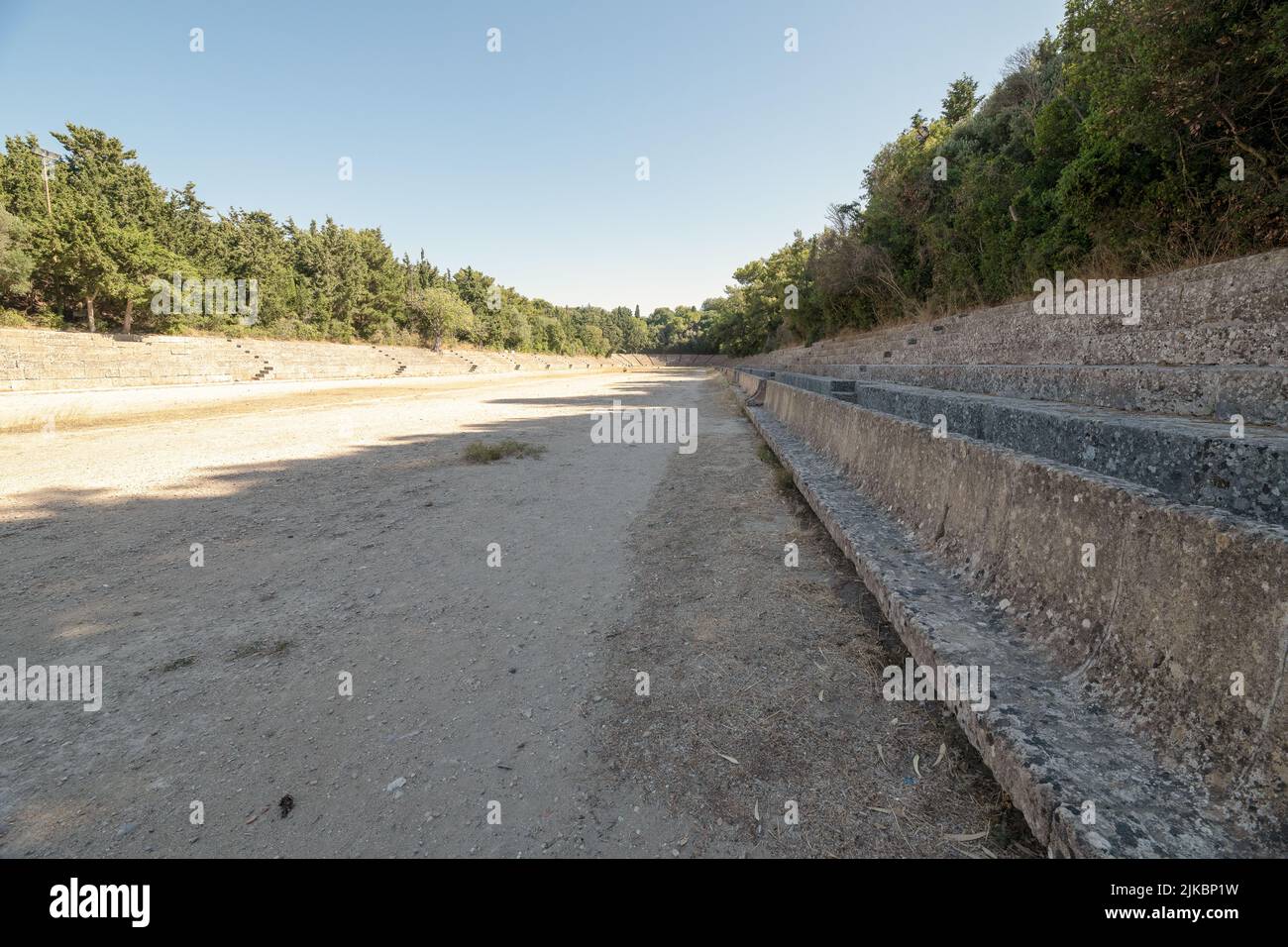 Antico stadio olimpico di Rodi, città di Rodi Foto Stock