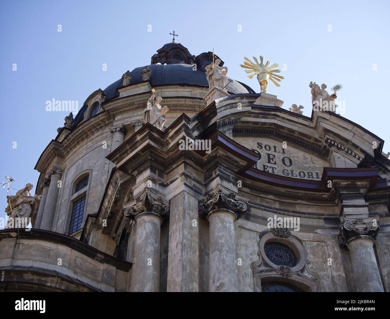 La chiesa dominicana e il monastero di Lviv. Fu originariamente costruita come chiesa cattolica romana del Corpus Domini e oggi serve come cataro greco Foto Stock