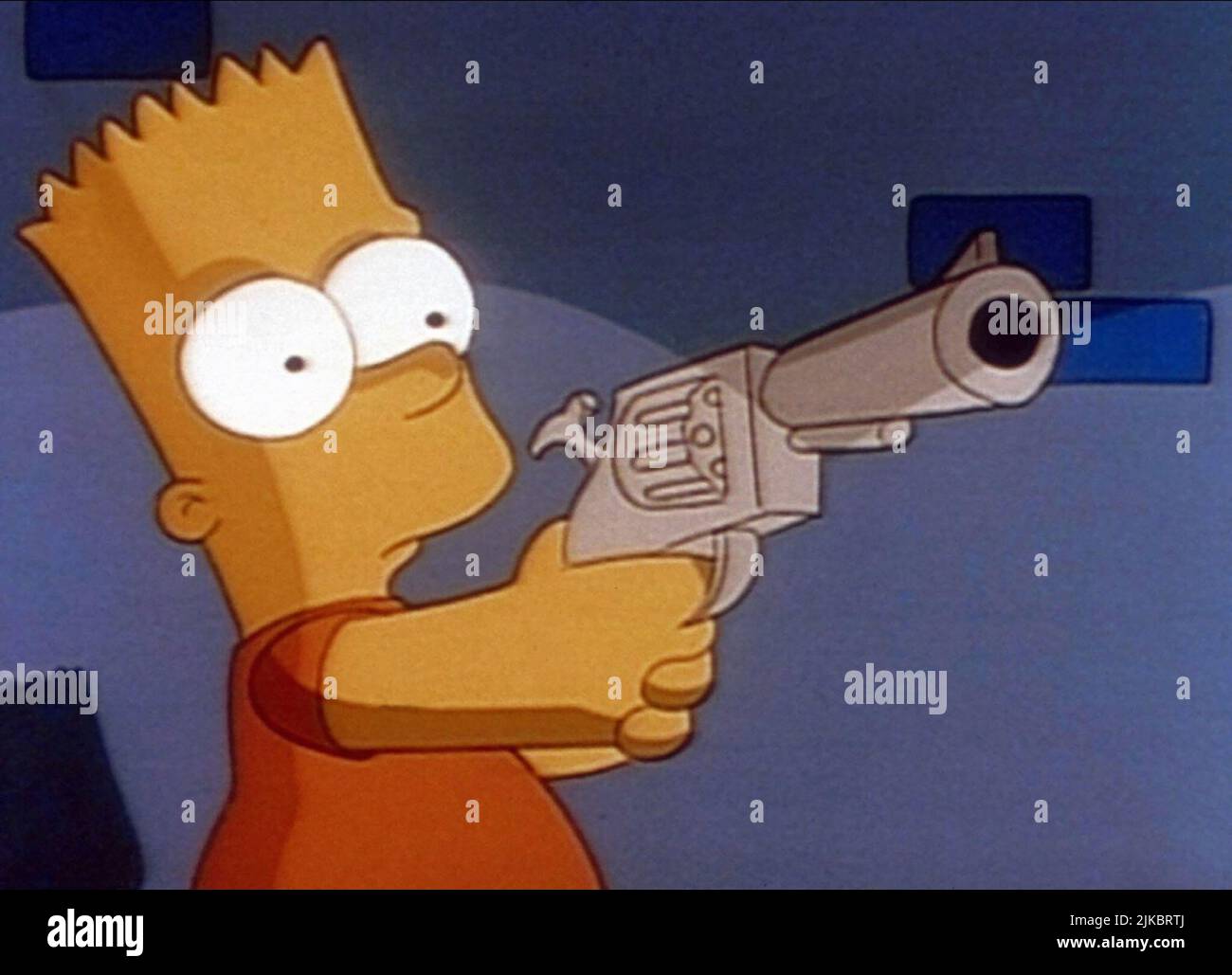 Bart Simpson Television: The Simpsons : Season 9 (TV-Series) USA 1989-, / Episode 9,05: 'Homer und Der Revolver' (The Cartridge Family, Dir. Pete Michels, 1997) 21 Settembre 1997 **AVVISO** questa fotografia è solo per uso editoriale ed è il copyright della TELEVISIONE FOX DEL 20th SECOLO e/o del fotografo assegnato dalla Film o dalla Società di produzione e può essere riprodotto solo da pubblicazioni in congiunzione con la promozione del suddetto Film. È richiesto un credito obbligatorio per LA TELEVISIONE 20th CENTURY FOX. Il fotografo deve essere accreditato anche quando è noto. Non può essere concesso alcun uso commerciale Foto Stock