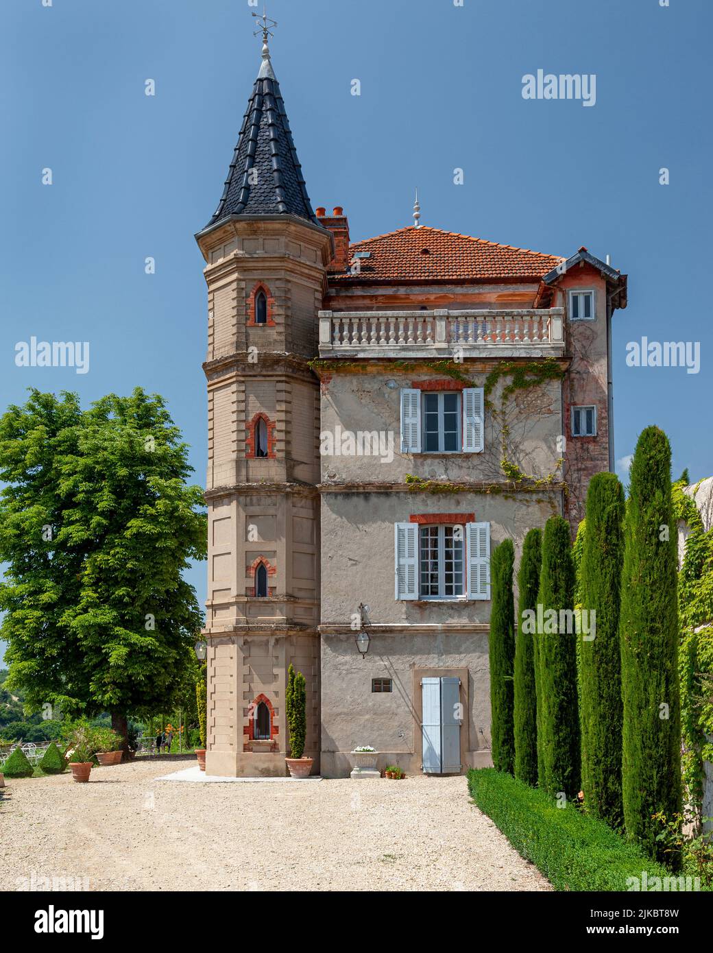 19th secolo Chateau du Grand Jardin, Valensole, Provenza, Francia Foto Stock