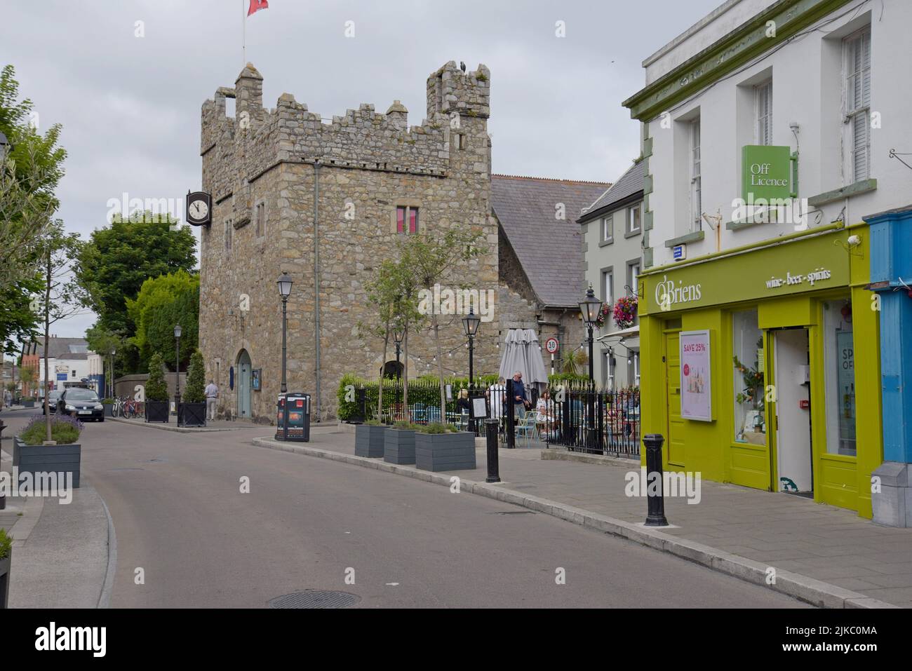 Goat's Castle, Un castello normanno e monumento nazionale, ora utilizzato come museo e centro visite, a Castle St, Dalkey, Leinster, Irlanda Foto Stock
