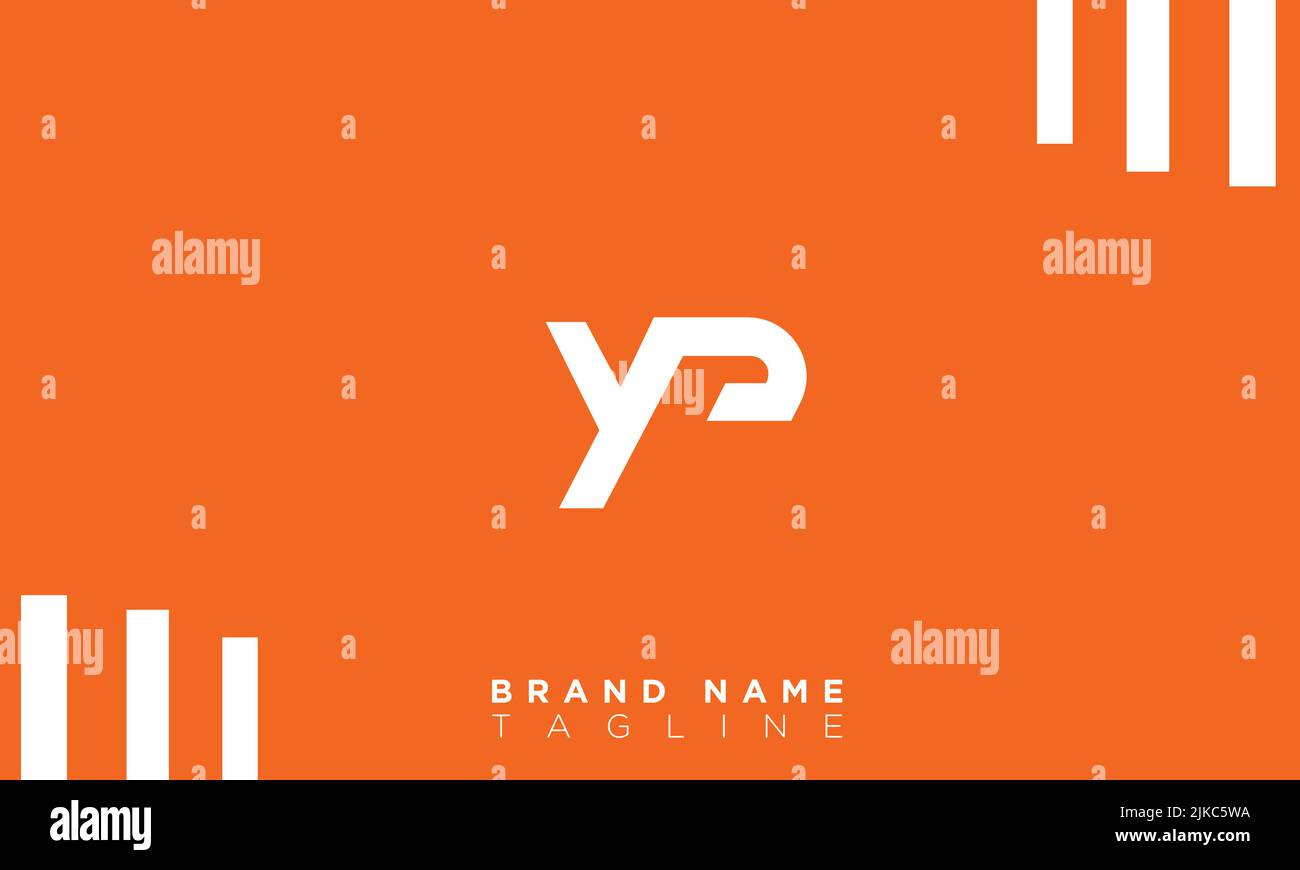 LETTERE ALFABETICHE YP iniziali logo monogramma Illustrazione Vettoriale
