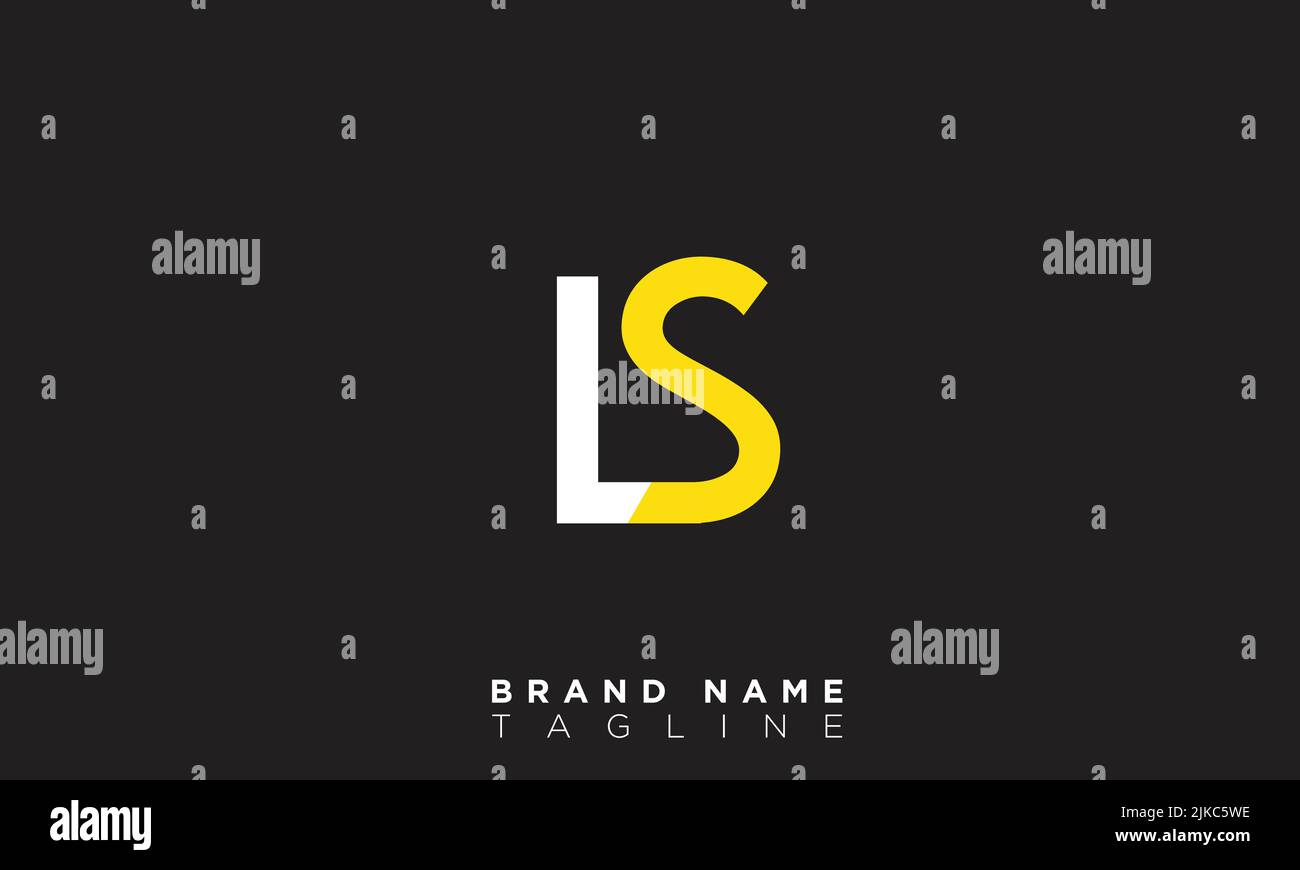Lettere alfabetiche LS iniziali logo monogramma Illustrazione Vettoriale
