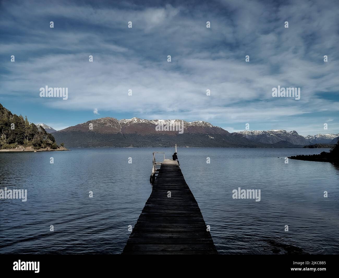 Una vista affascinante del lago nel Parco Nazionale di Los Arrayanes, Argentina Foto Stock