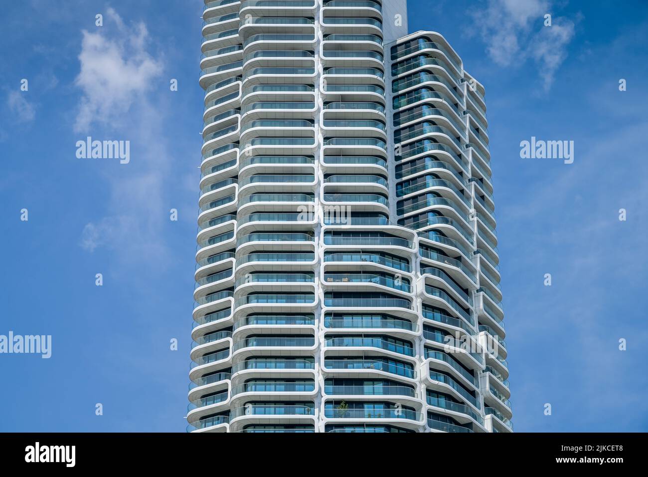 Wohnhaus Hochhaus, Grand Tower, Europa-Allee, Francoforte sul meno, Assia, Germania Foto Stock