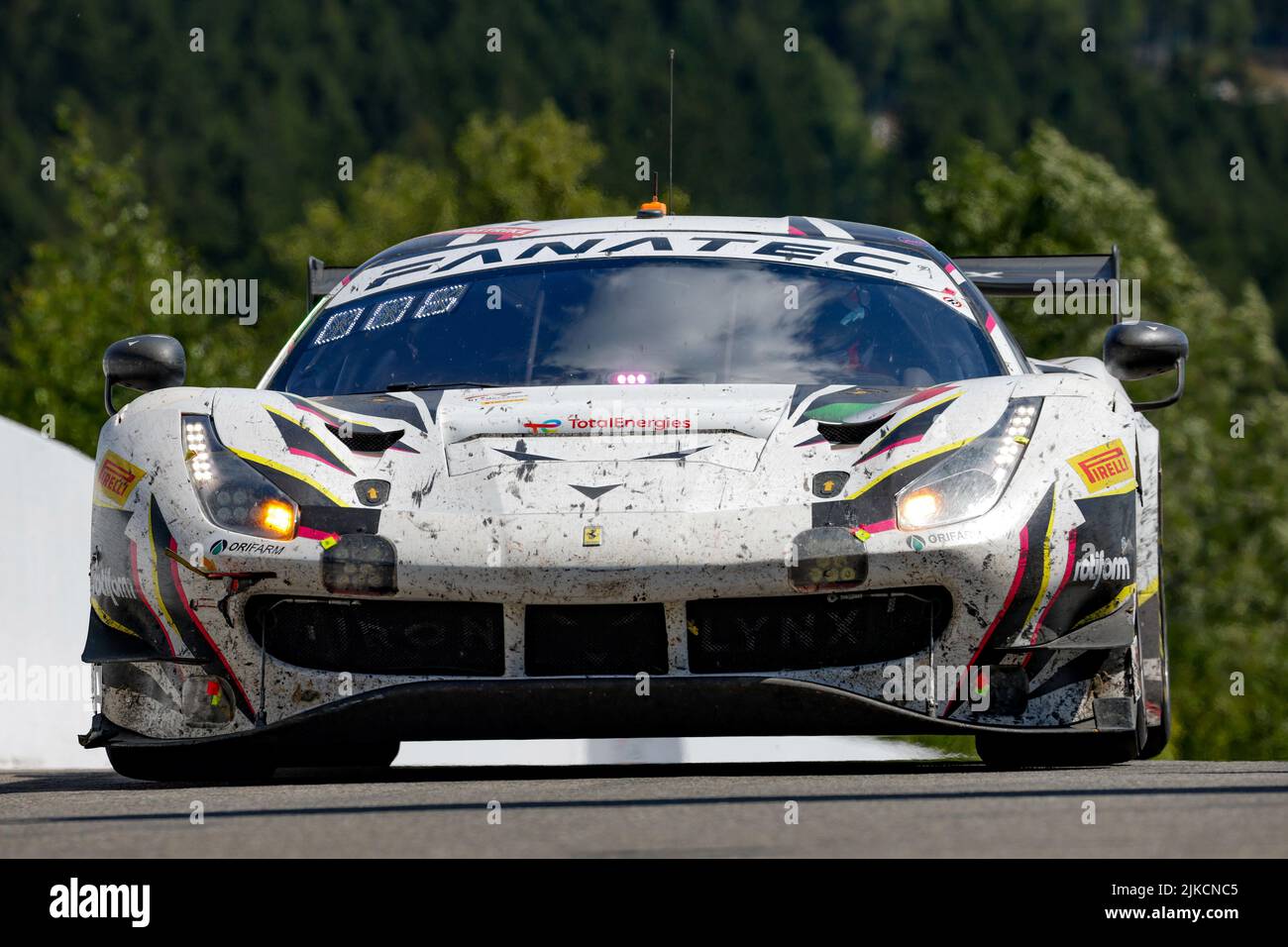 51 Iron Lynx, Ferrari 488 GT3 di Miguel MOLINA, Nicklas NIELSEN, James CALADO, in azione durante la TotalEnergies 24 ore di Spa 2022, 7th round del 2022 Fanatec GT World Challenge Europe Powered by AWS, dal 27 al 31 luglio 2021 sul circuito di Spa-Francorchamps, a Stavelot, Belgio - Foto: Paul Vaicle / DPPI/DPPI/LiveMedia Foto Stock