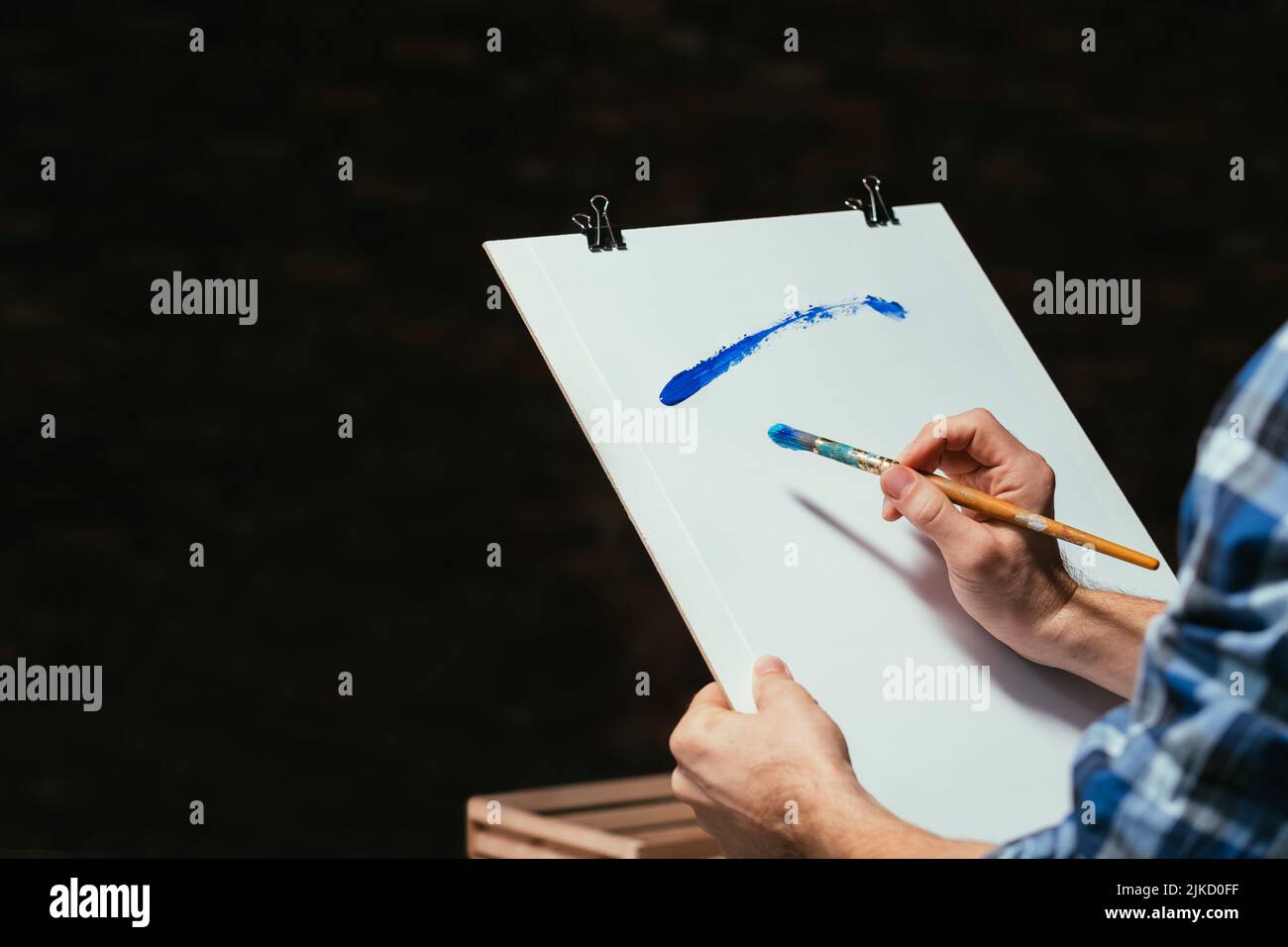 arte moderna creativa pensare pittura sketch board Foto Stock