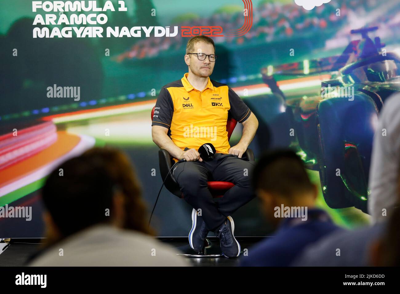 Mogyorod, Ungheria. Luglio 30th 2022. Formula 1 Gran Premio d'Ungheria a Hungaroring, Ungheria. Nella foto: Andreas Seidl, team principal della McLaren durante la conferenza stampa © Piotr Zajac/Alamy Live News Foto Stock