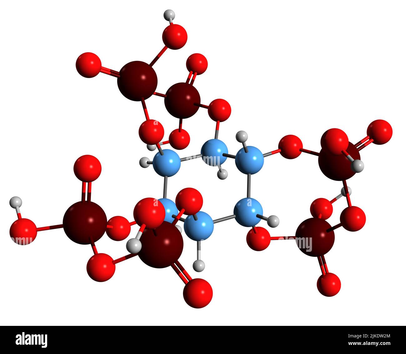 3D immagine di Myoinositolo trifirofosfato formula scheletrica - struttura chimica molecolare di inositolo fosfato isolato su sfondo bianco Foto Stock