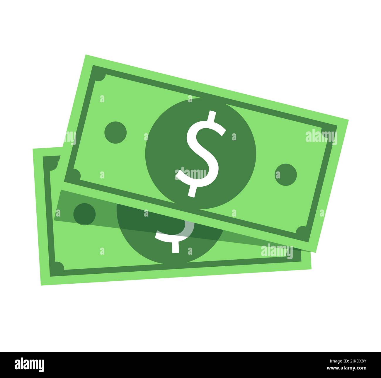 Dollaro Notes Forrency Flat icona Illustrazione Banking Money Payment concetto Illustrazione Vettoriale