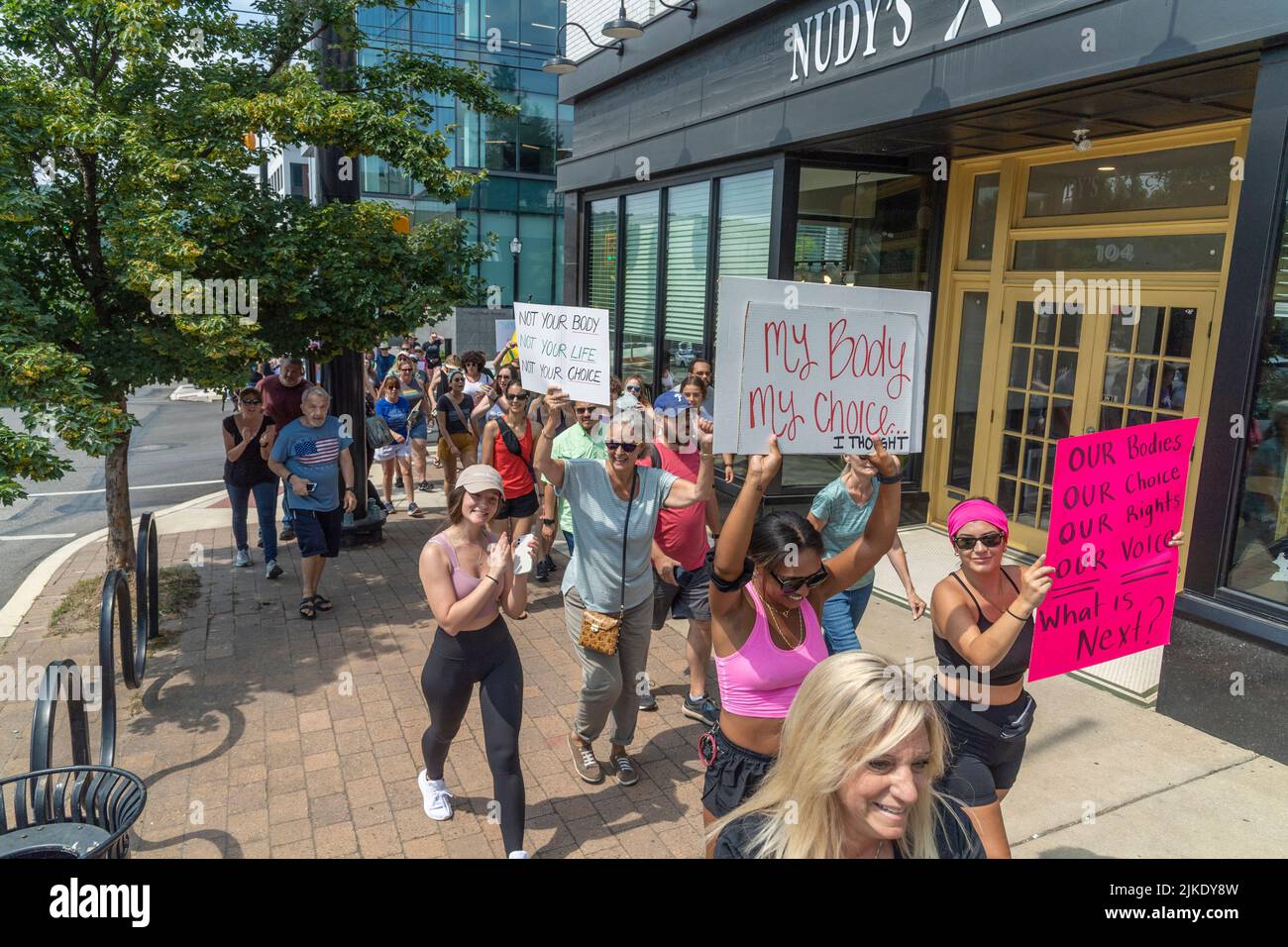 Pro Choice Women's Rights March & Rally a Philadelphia Pennsylvania USA Luglio 16 2022 Foto Stock