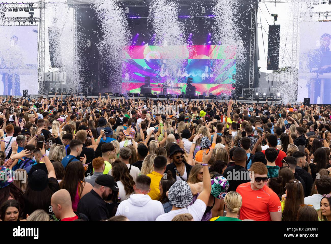 Newcastle, UK - DJ Sigala suona al festival Loosefest, 31st luglio 2022. Credit Jill o'Donnell/Alamy Live News Credit: Jill ODonnell/Alamy Live News Foto Stock