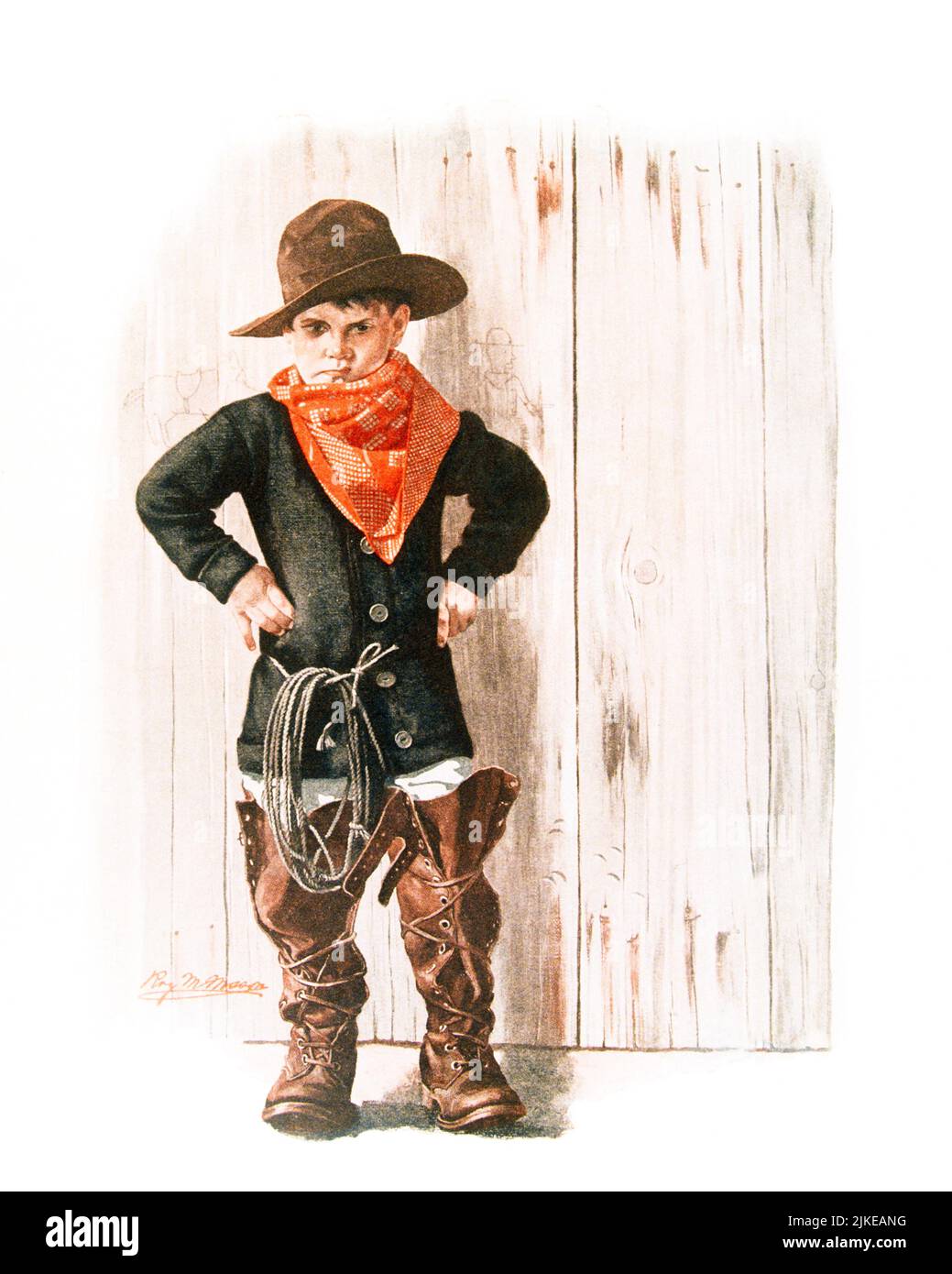 1910S BAMBINO PICCOLO ESPRESSIONE SERIA CON OCCHIO NERO VESTITO COME VECCHIO TEMPO COWBOY CORDA CINGHIA CAPPELLO BANDANNA & TROPPO GRANDE STIVALI BRACCI AKIMBO - KO4281 NAW001 HARS STILE VISO GIOVANILE RABBIA WEST JOY LIFESTYLE TROPPO COPRIRE CINTURA CELEBRAZIONE DOMENICA RURALE HOME LIFE NATIONAL COPY SPACE FULL-LENGTH MASCHILE ARTISTA BEST WESTERN CONFIDENCE EXPRESSIONS EYE CONTACT COWBOYS FELICITÀ AVVENTURA FORZA ORGOGLIO IMMAGINAZIONE ELEGANTE AKIMBO CRESCITA GIOVANI TOUGH BANDANNA ETNIA CAUCASICA VECCHIO STILE Foto Stock