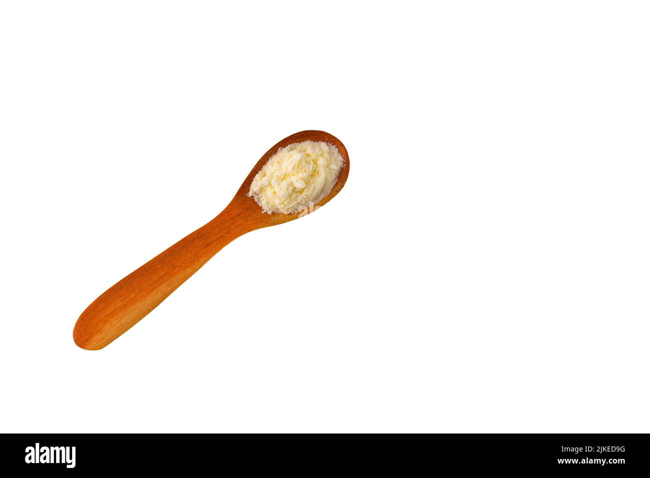 Latte in polvere o disidratato nel cucchiaio Foto Stock