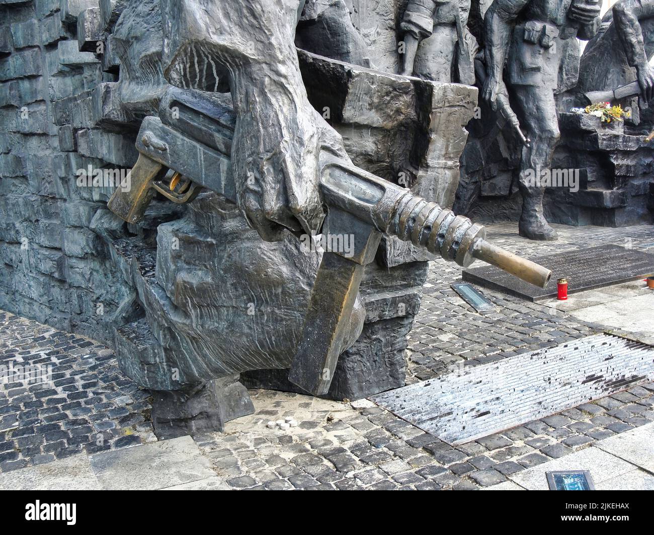 Il Monumento all'insurrezione di Varsavia, un memoriale dedicato all'insurrezione di Varsavia del 1944, a Varsavia, in Polonia Foto Stock