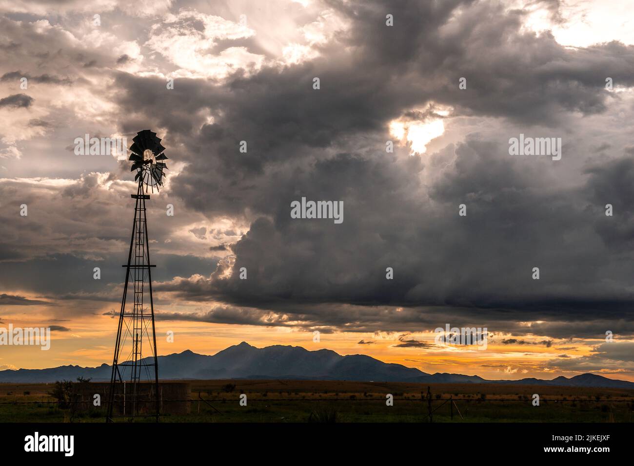 Le tempeste monsoniche nell'Arizona meridionale rendono il paesaggio spettacolare Foto Stock