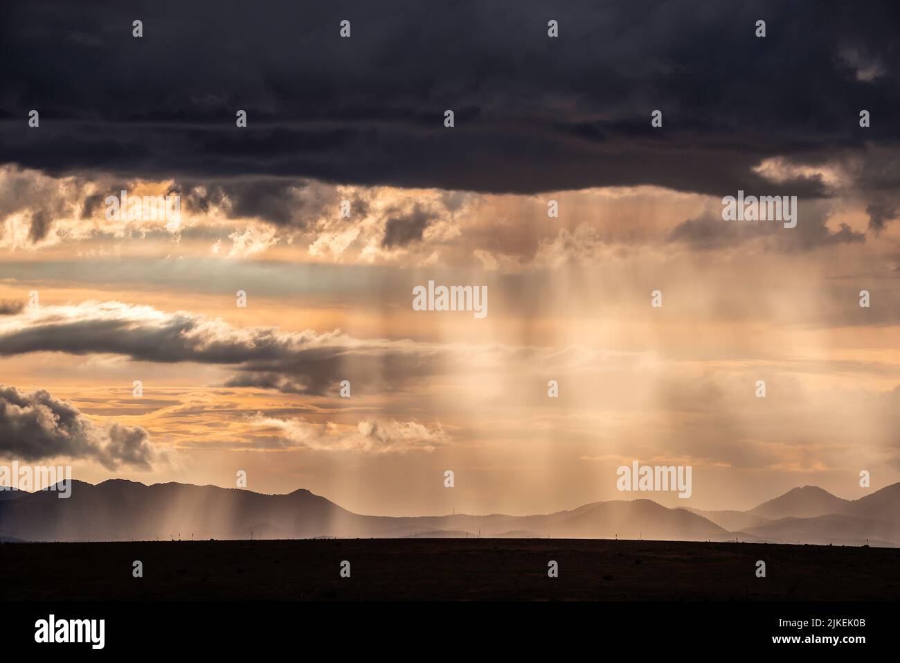 Le tempeste monsoniche nell'Arizona meridionale rendono il paesaggio spettacolare Foto Stock