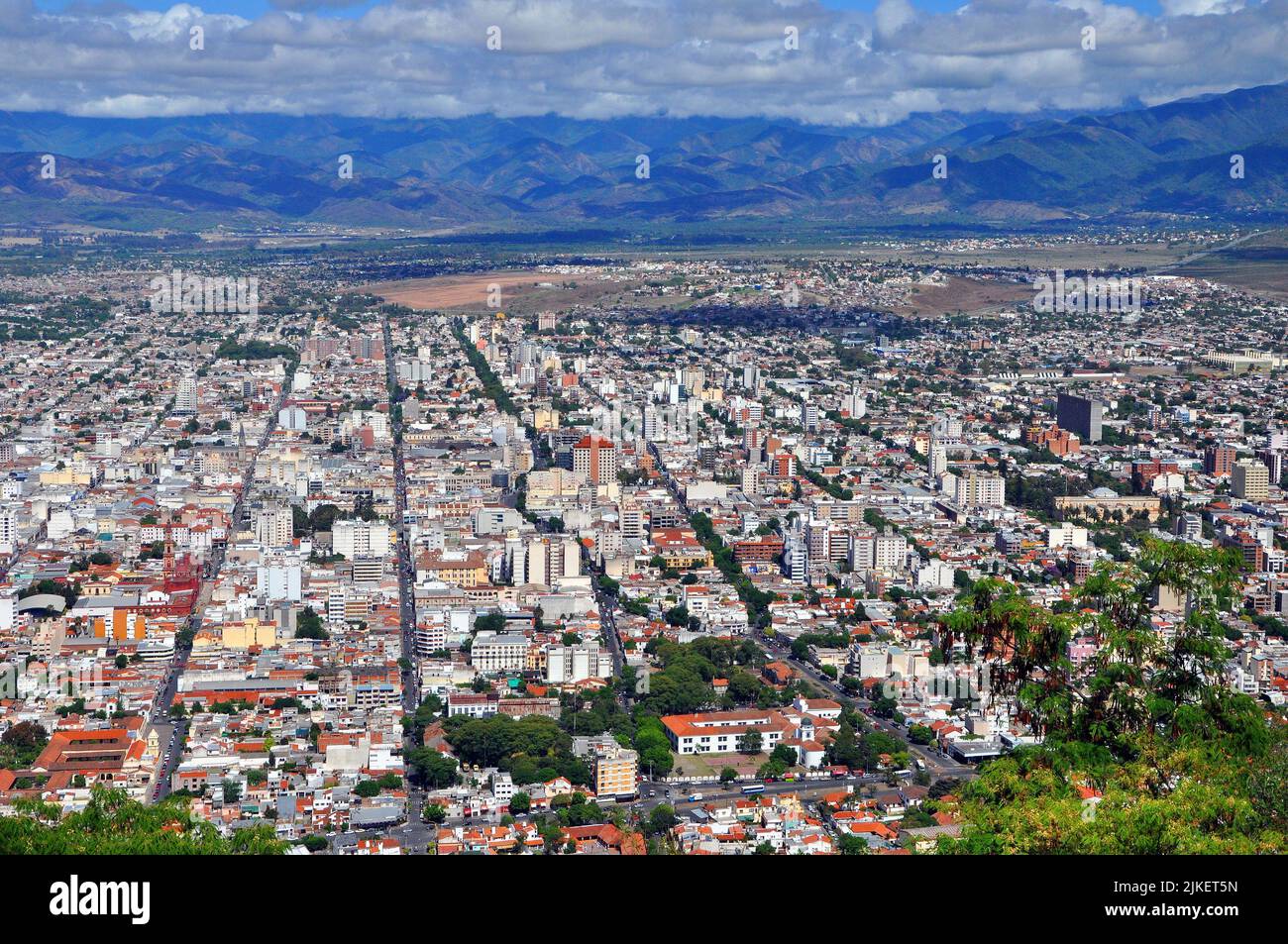 Salta, Argentina. Vista panoramica della città da Cerro San Bernardo. Foto Stock