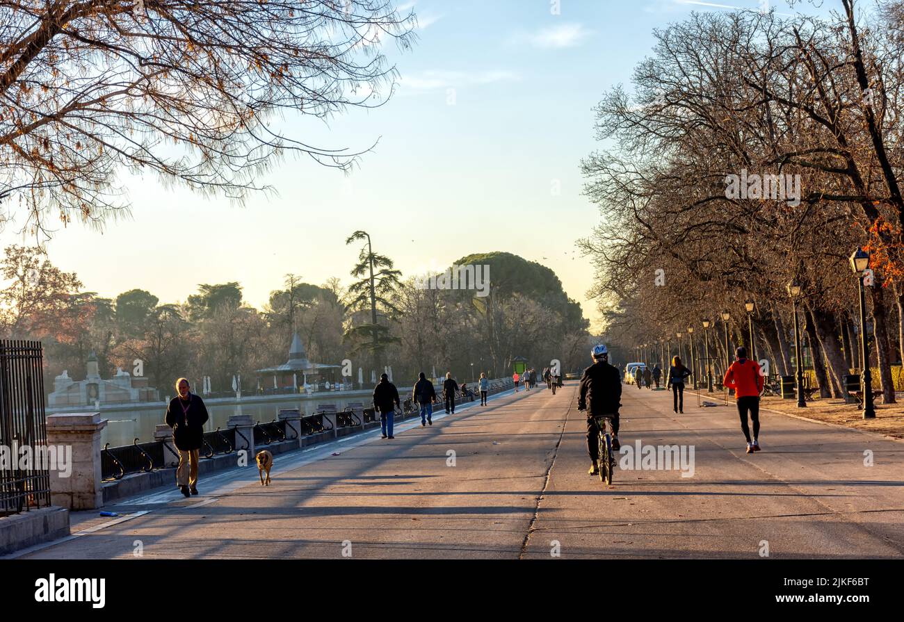 Parco del Retiro, Parque del Buen Retiro, Madrid, España Foto Stock