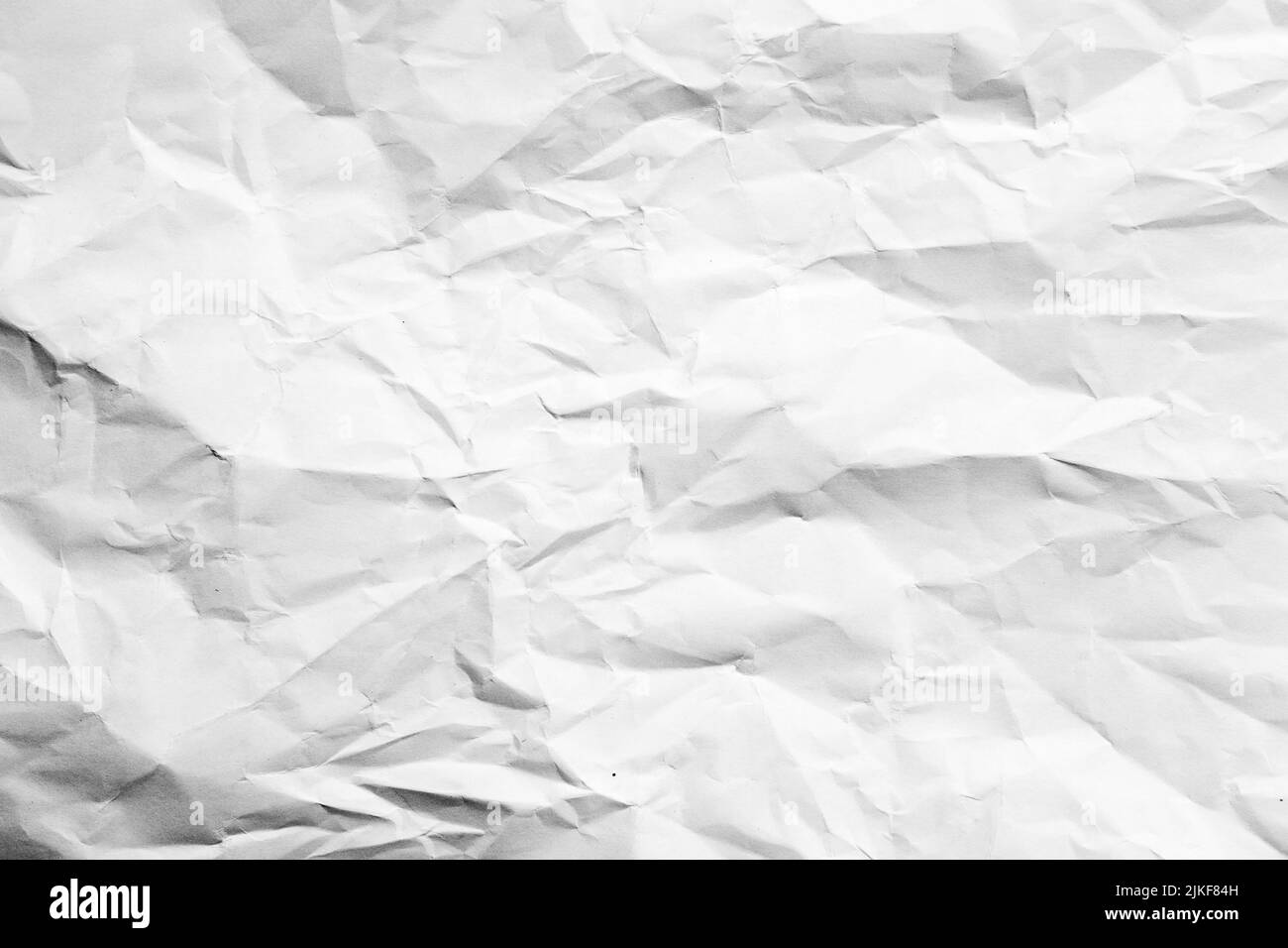 carta bianca sgualcita sfondo astratto stropicciato Foto Stock