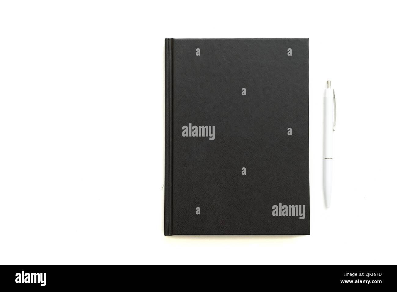 penna per appunti per forniture per ufficio sfondo bianco Foto Stock