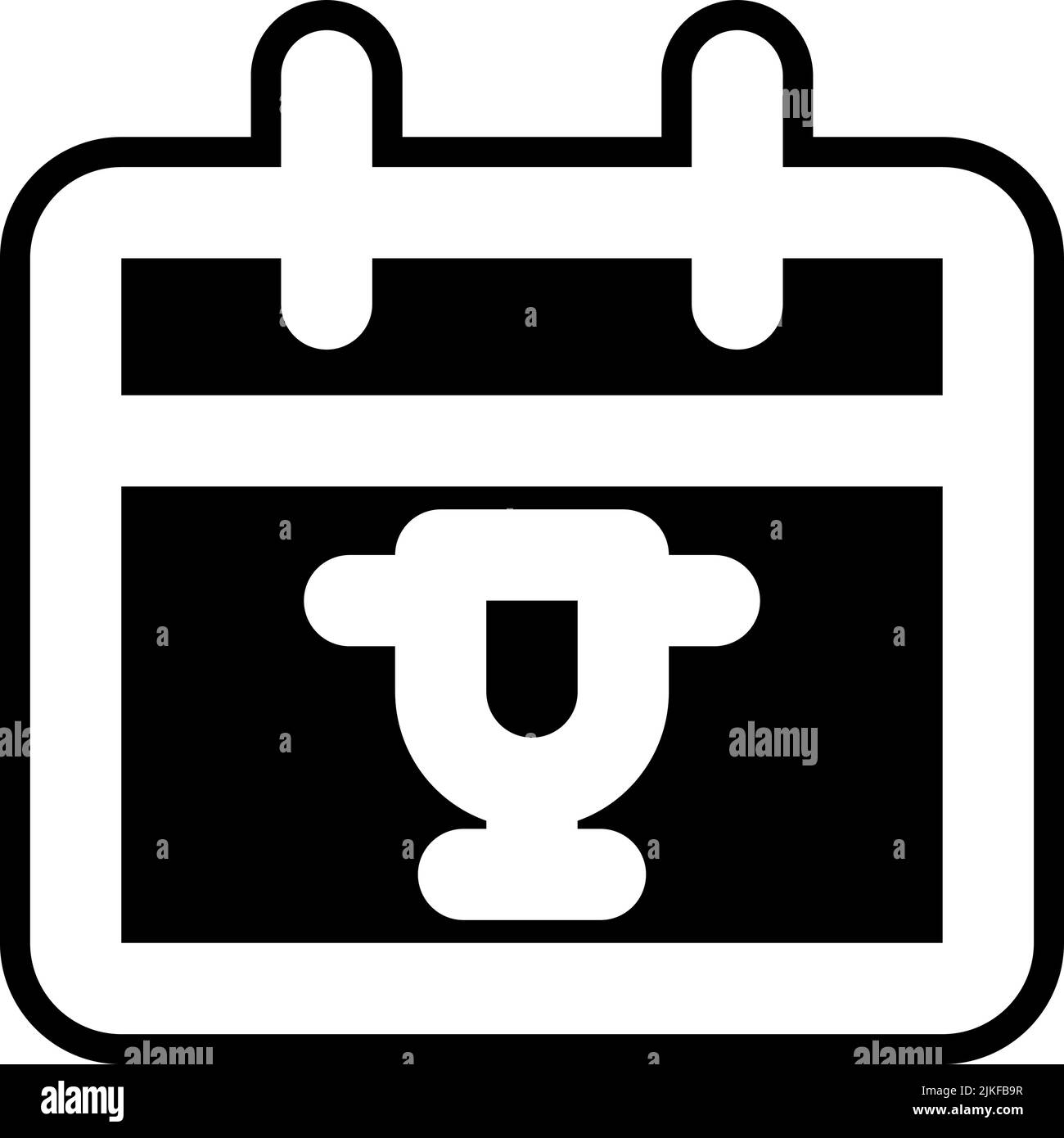 icona trofeo immagine vettoriale nera. Illustrazione Vettoriale