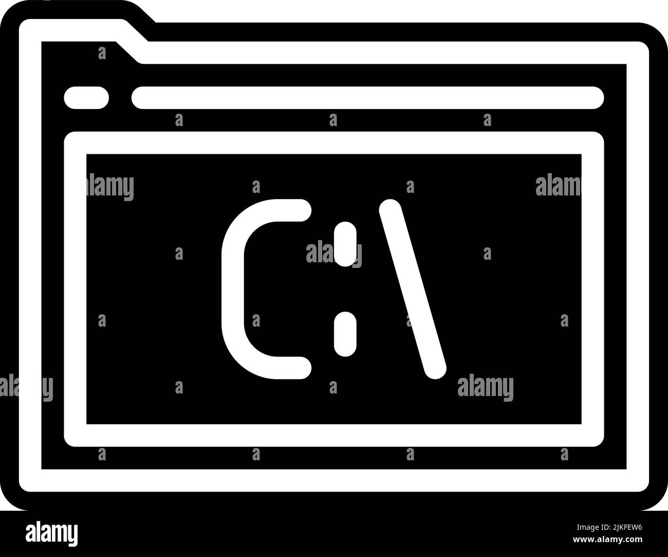 icona programmatore immagine vettoriale nera. Illustrazione Vettoriale