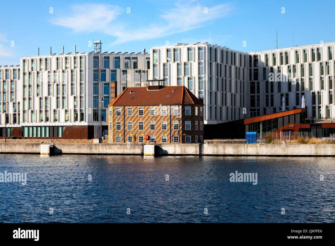 Architettura edile a Nordhavn Copenhagen, Danimarca Foto Stock