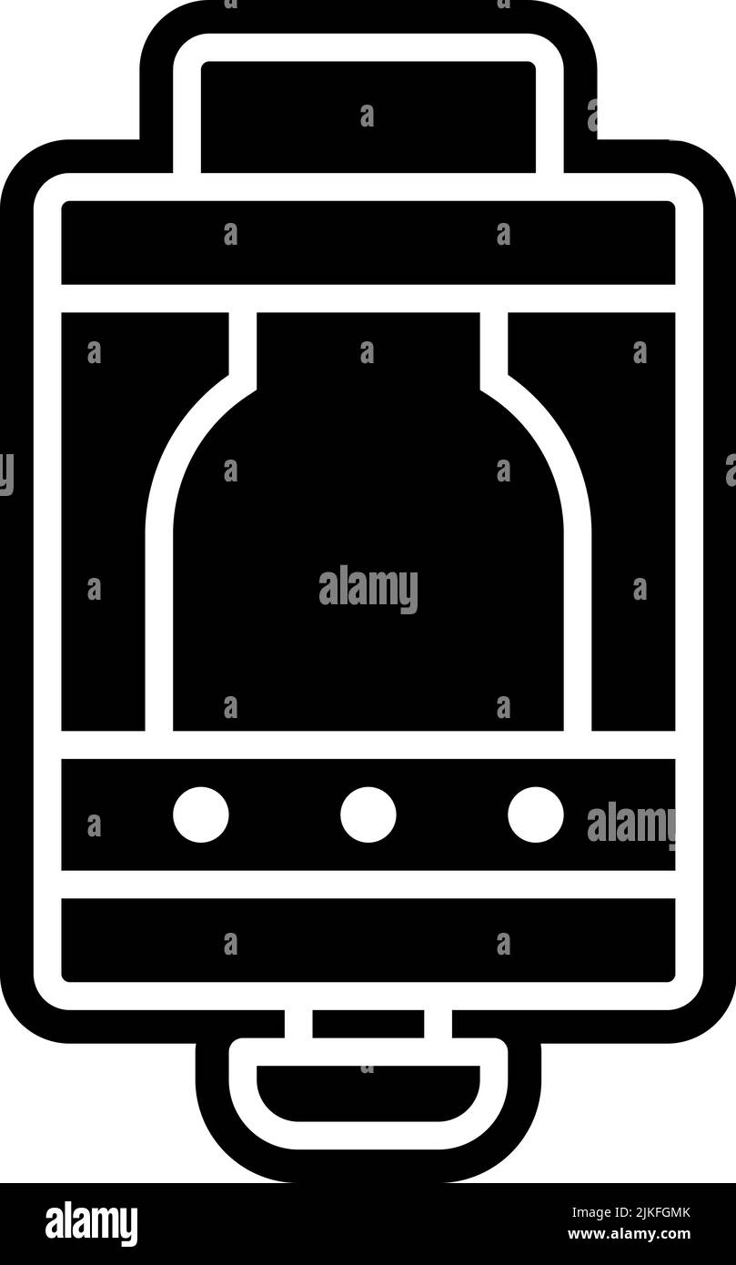 icona serbatoio immagine vettoriale nera. Illustrazione Vettoriale