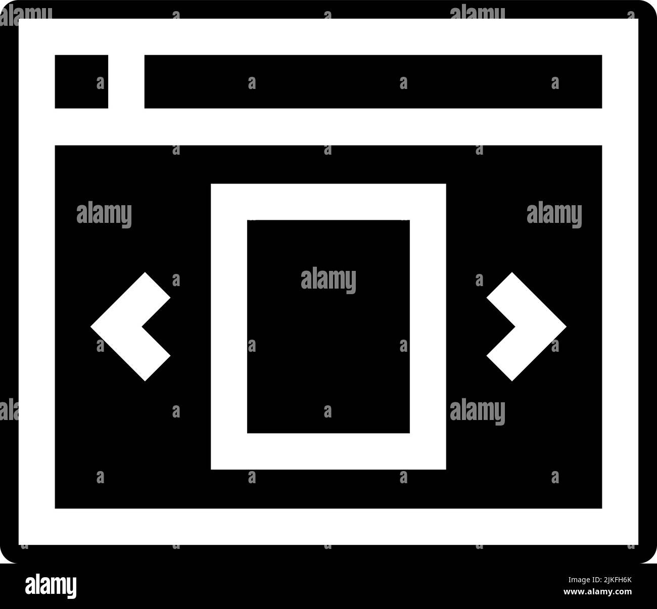 icona layout immagine vettoriale nera. Illustrazione Vettoriale