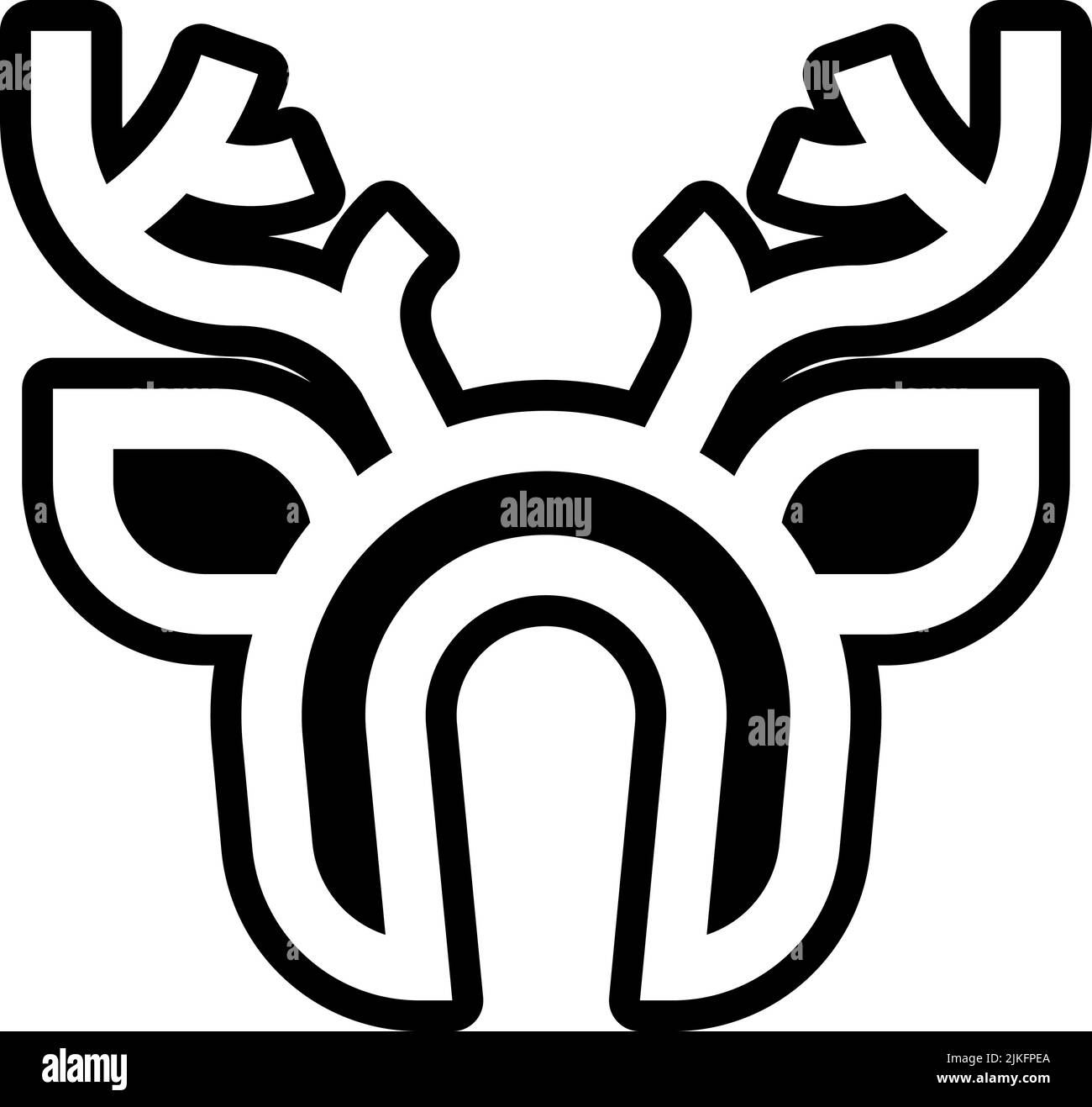 immagine vettoriale nera dell'icona della fascia. Illustrazione Vettoriale