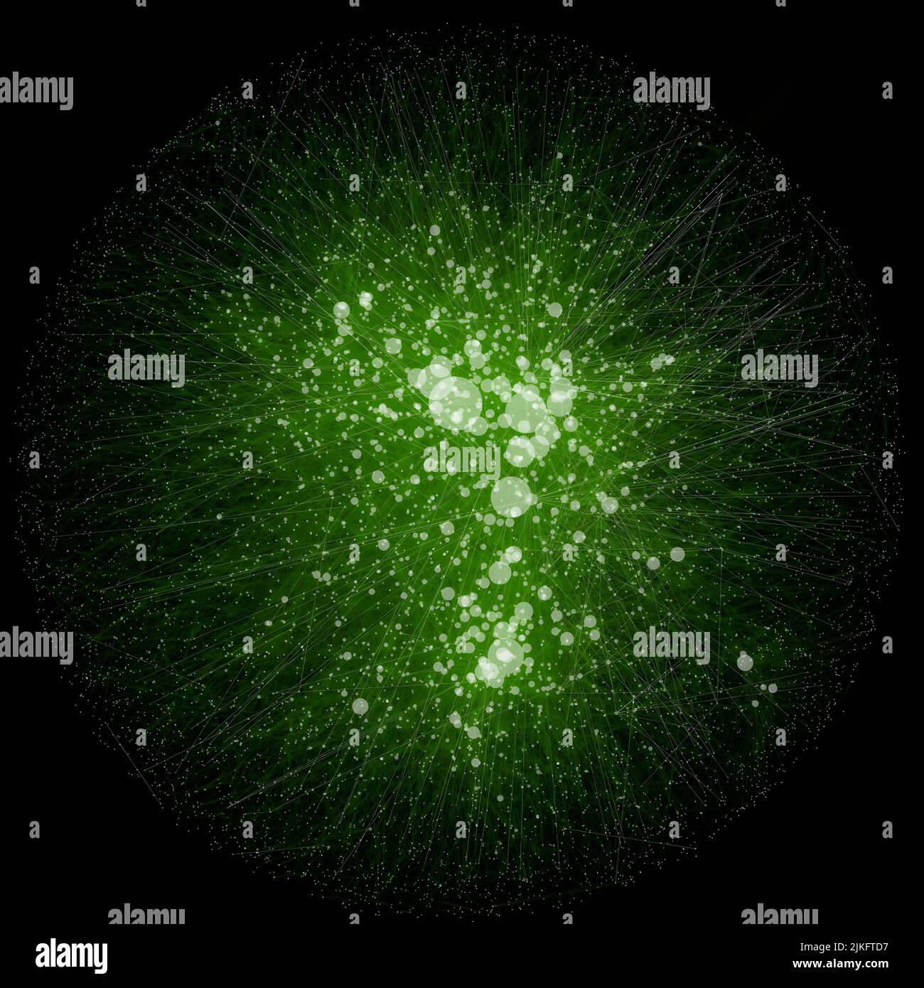 Questa immagine integra le migliaia di interazioni molecolari e genetiche note che si verificano all'interno del nostro corpo utilizzando un programma informatico chiamato Cytoscape. Immagini come questa sono conosciute come diagrammi di rete di cablaggio, ma il creatore di Cytoscape Trey Ideker li chiama scherzosamente quothairballs e quot perché possono essere così convolute, complesse e difficili da sradicare. Cytoscape è dotato di strumenti per aiutare gli scienziati a valutare interazioni specifiche, come le differenze tra specie o tra cellule malate e malate. Foto Stock