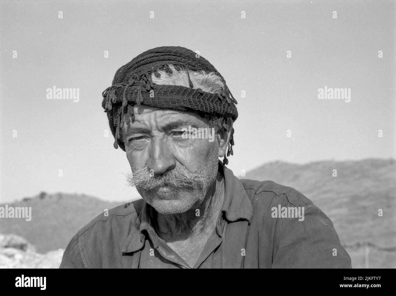 Vecchio a Liviania, Creta, Isole greche, Grecia. Credito: Fanny Dubes Foto Stock