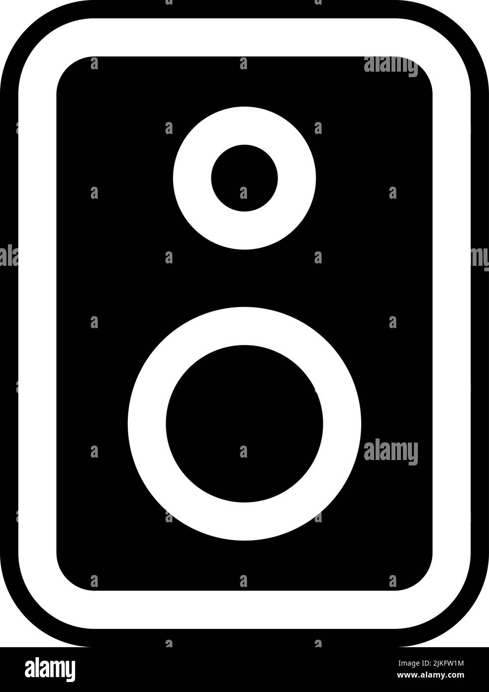 icona altoparlante immagine vettoriale nera. Illustrazione Vettoriale