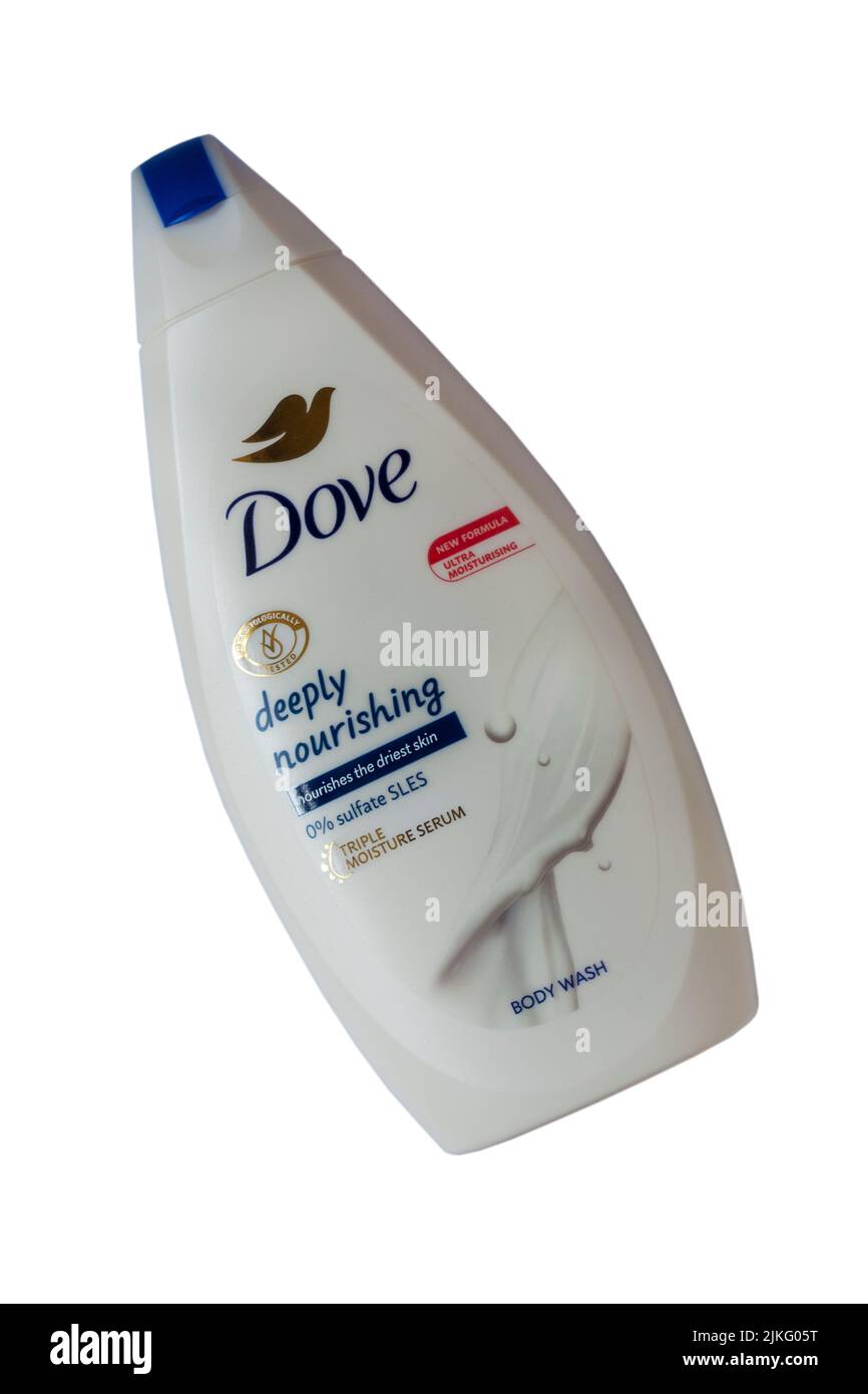 Colomba profondamente nutriente Body Wash isolato su sfondo bianco Foto Stock