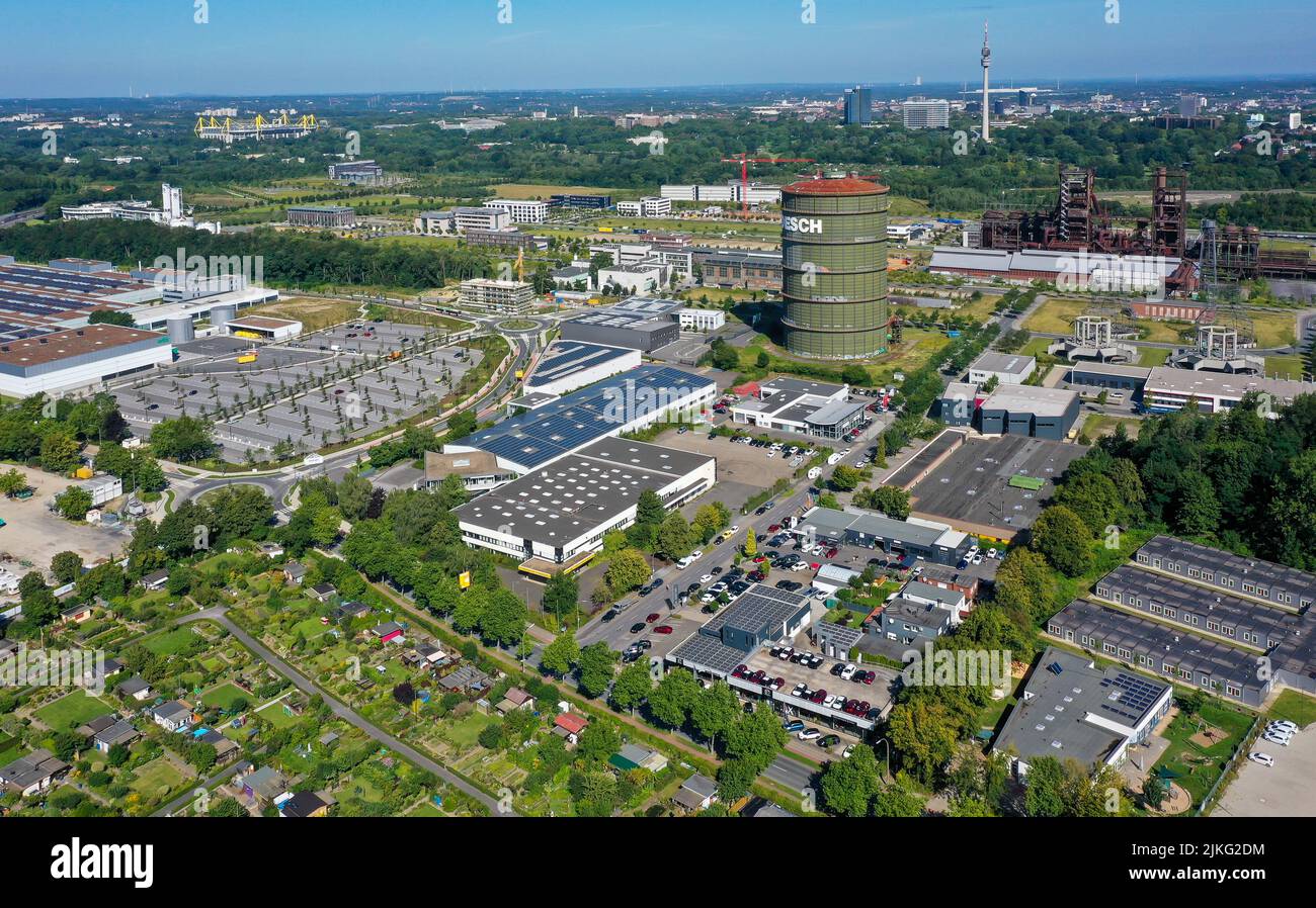 23.05.2022, Germania, Renania settentrionale-Vestfalia, Dortmund - Phoenix West. Dopo la chiusura del vecchio impianto di altoforno di Hoesch nel 1998, il sito era re Foto Stock