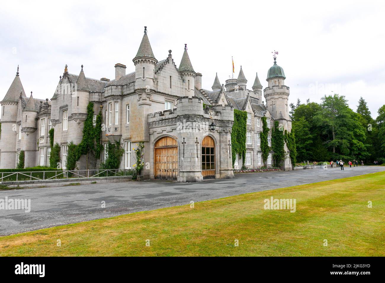 Balmoral Castle, residenza della regina Eliabeth, Scozia, Regno Unito, luglio 2022 Foto Stock