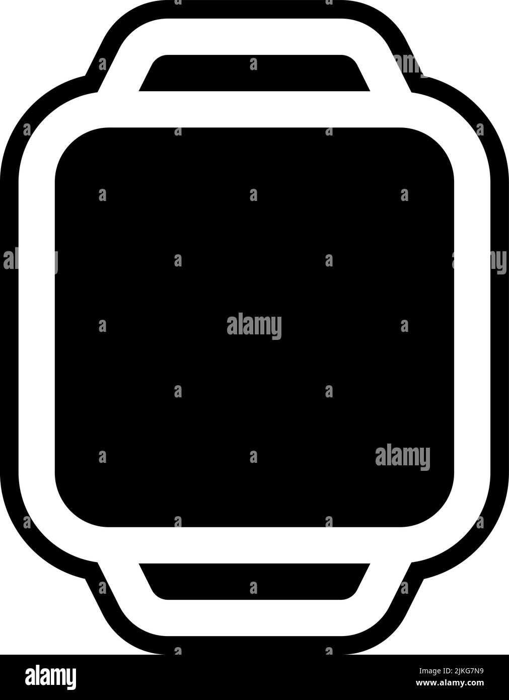 icona smartwatch immagine vettoriale nera. Illustrazione Vettoriale