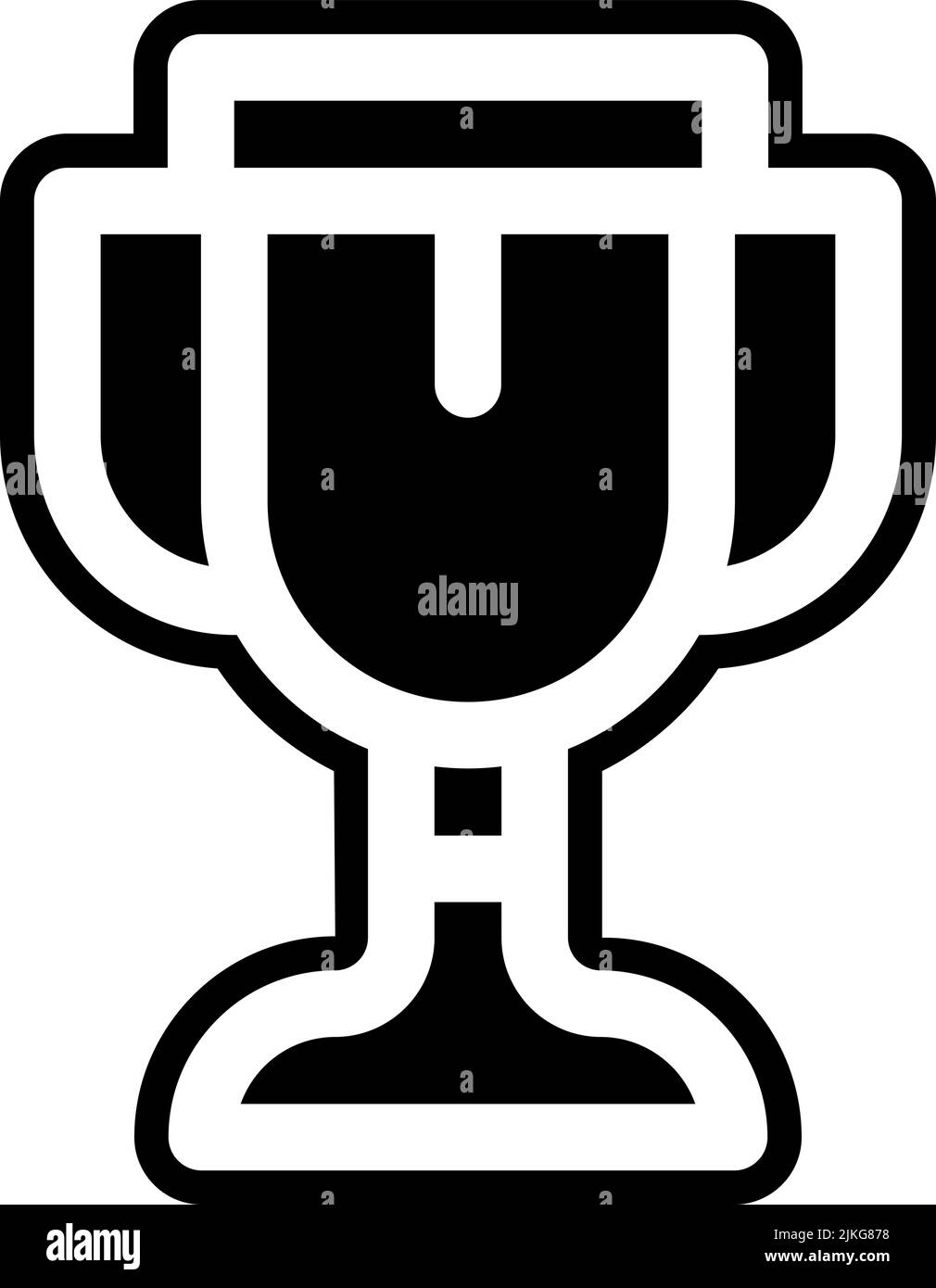 icona trofeo immagine vettoriale nera. Illustrazione Vettoriale