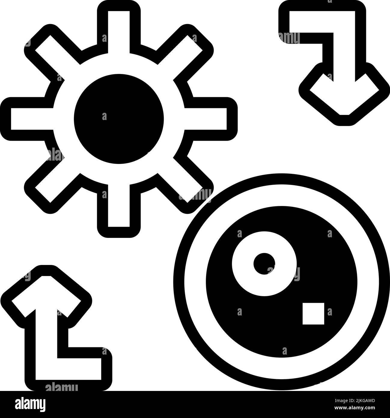 immagine vettoriale nera dell'icona giorno e notte. Illustrazione Vettoriale