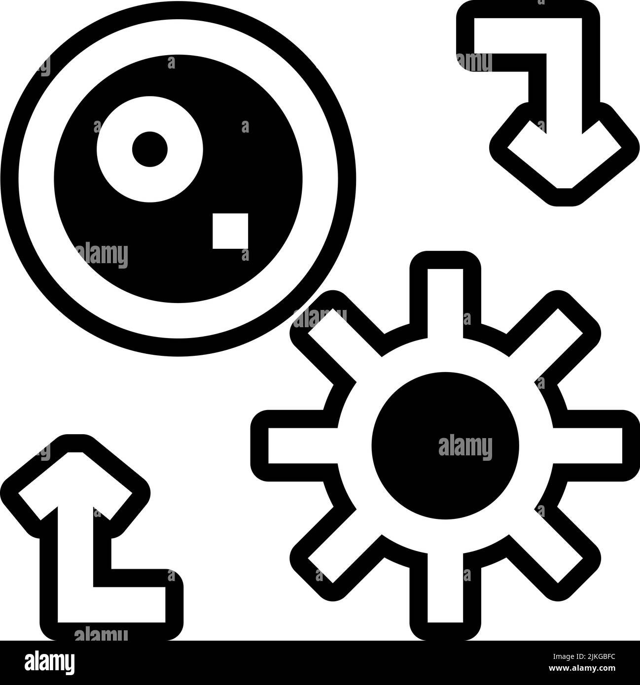 immagine vettoriale nera dell'icona giorno e notte. Illustrazione Vettoriale
