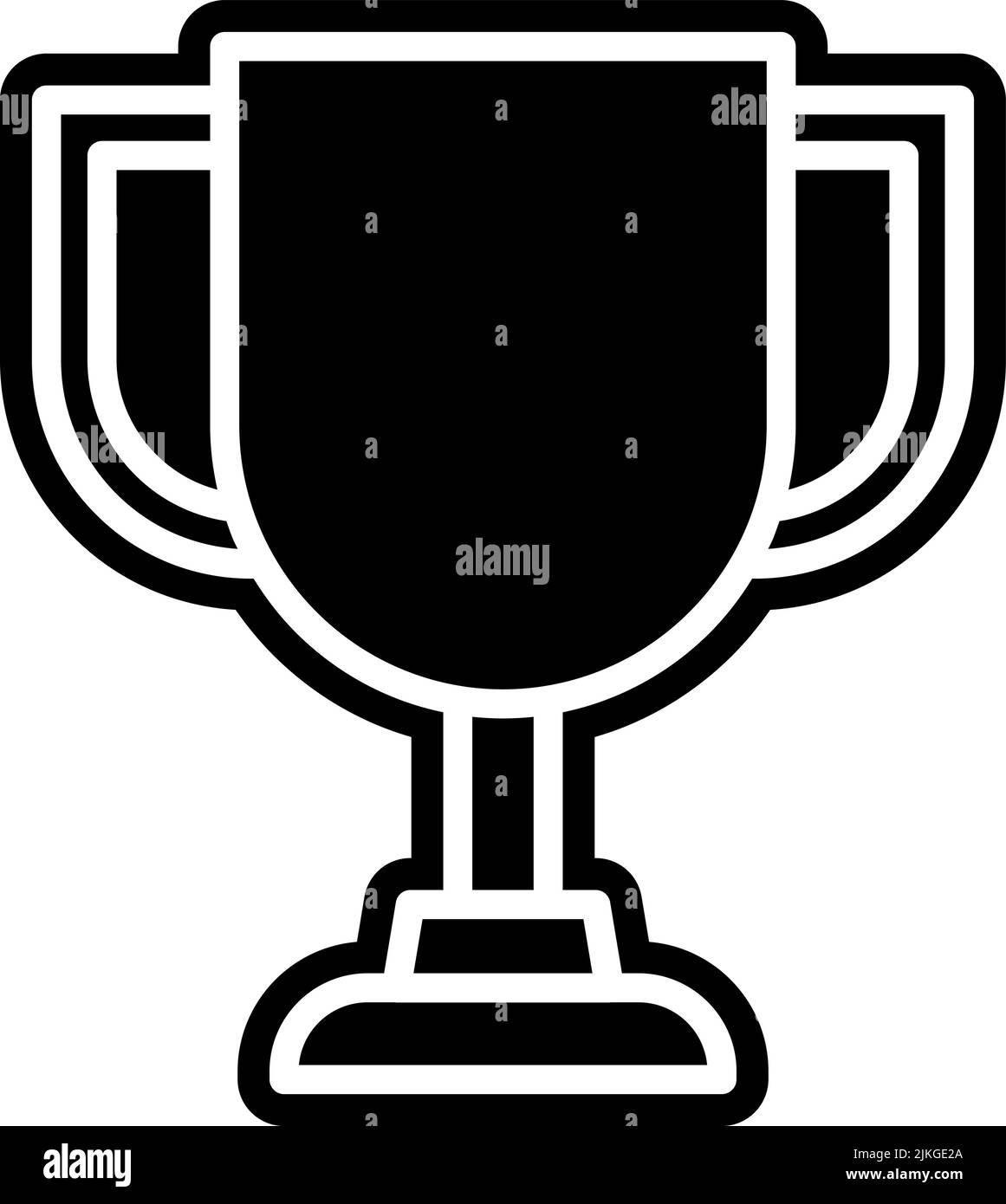 icona trofeo immagine vettoriale nera. Illustrazione Vettoriale