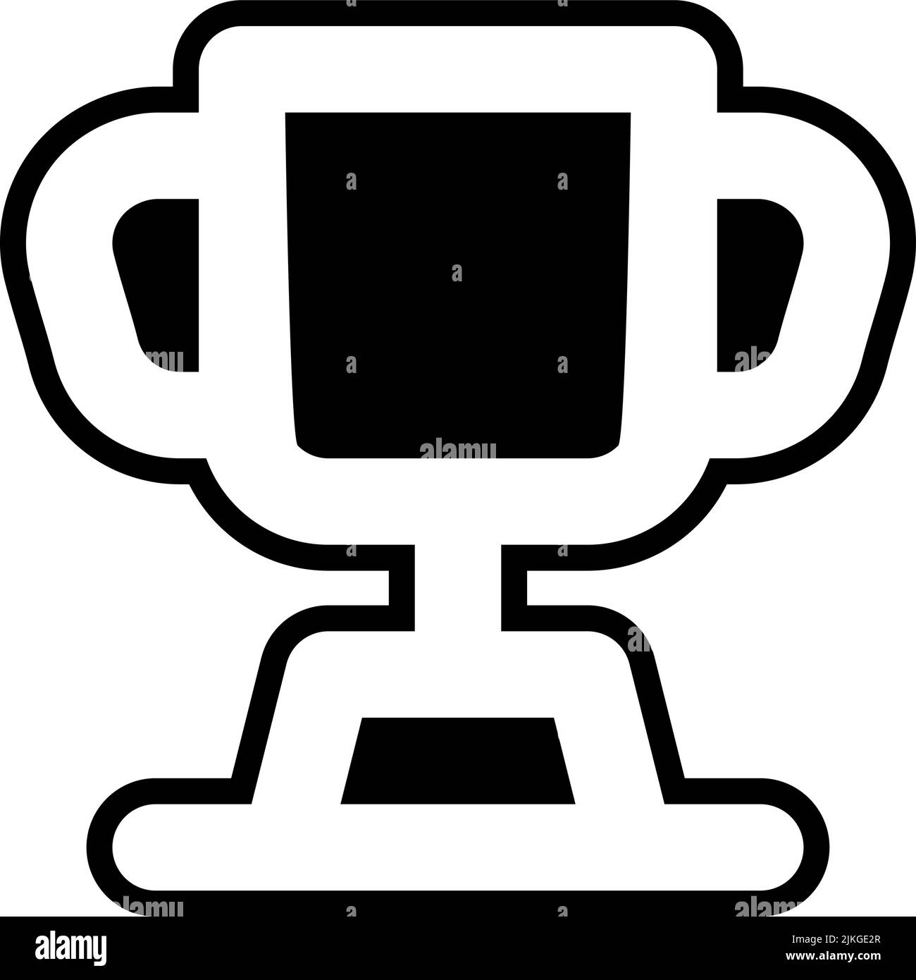 icona trofeo immagine vettoriale nera. Illustrazione Vettoriale