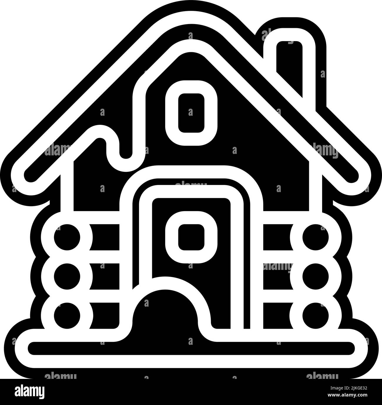 icona shack immagine vettoriale nera. Illustrazione Vettoriale