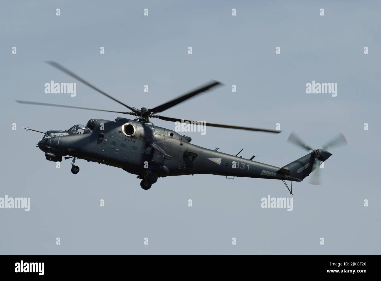 MIL mi-24P, Hungarian Air Force, RIAT 2022, RAF Fairford, Gloucestershire, Foto Stock