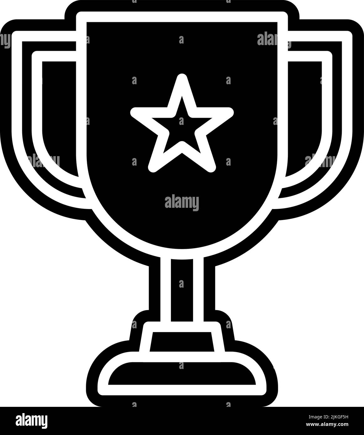 icona trofeo immagine vettoriale nera. Illustrazione Vettoriale