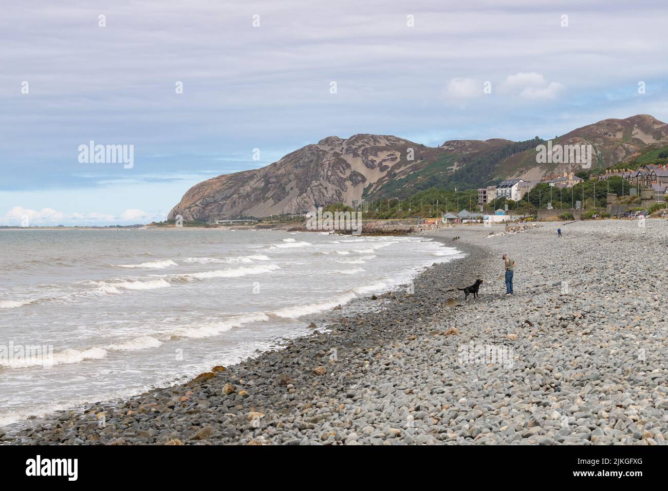 Penmaenmawr Beach, Conwy, Clwyd, Galles Foto Stock